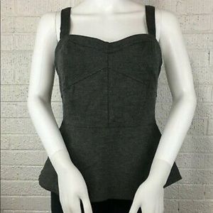 Cabi 552 Bustier Peplum Size 6 Grey Tank Zipped